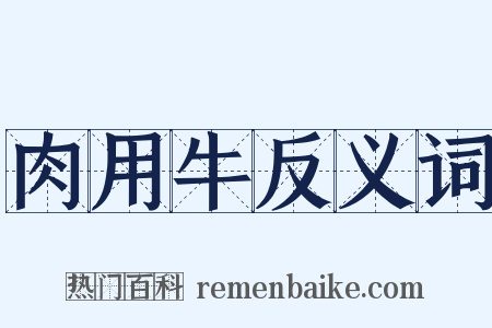 肉用牛反义词是什么意思的图片